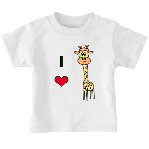 I Love Heart Little Giraffe Cotton Toddler Baby Kid T-shirt Tee 6mo Thru 7t
