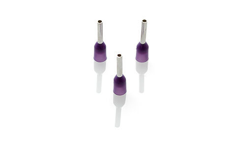 Partex Cord End Terminals 0.25mm Violet French Bootlace Ferrules Pack 100