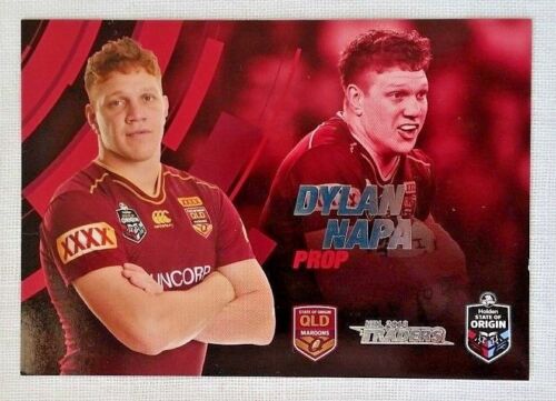 Details about   2018 NRL Traders State of Origin SOO 35/45 Dylan Napa Queensland Maroons 