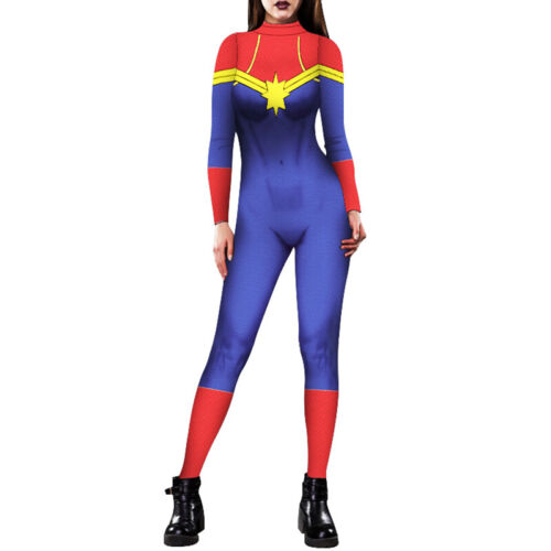Women Ladies Marvel Superhero Spiderman Catsuit Cosplay Fancy Costume Jumpsuit 