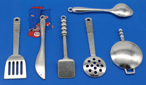 alloy charms pendants 6 pieces Free ship Cooking utensils