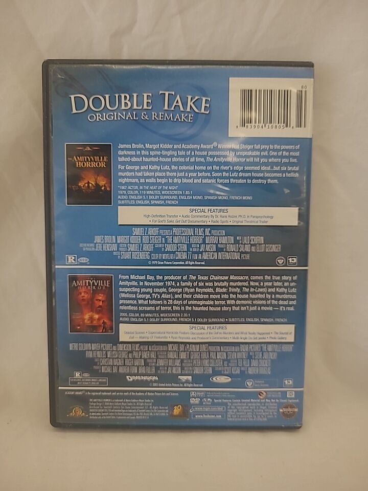 The Amityville Horror Original Remake DVD Double Take 883904108054