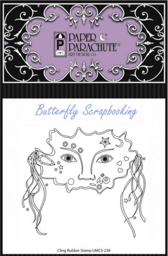 Masquerade Party MASK Cling Unmounted Rubber Stamp Paper Parachute UMCS-238 NEW 