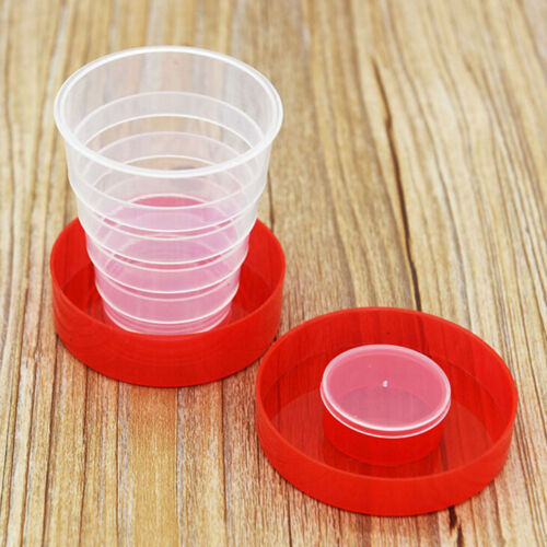 BD/_Plastic Folding Cup Telescopic Collapsible Outdoor Travel Camping new 2 KD