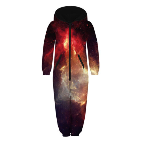 Details about  / Girls Boys Unisex Paint Starry Night Galaxy Design Zip-Up Pajamas 11-12T H2-1 MG