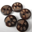 10 x Paw Marrone Animale Stampa Bottoni 2 Fori Da Cucire Maglieria 15 17 20 22mm B3