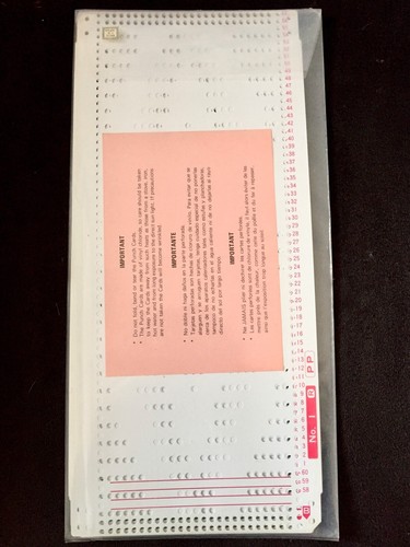 60N *NEW*- 10 60 50 Silver Reed ORIG RIBBER PUNCHCARD Set /"R/" for SRP 20