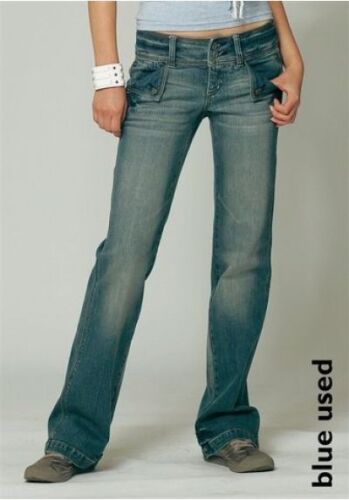 Arizona Jeans K-Gr.16,17,18 Boyfriend Damen Hose Stretch Blau Used AJC Loose Fit 