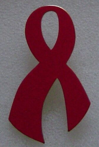 made in USA AIDS//HIV Awareness red ribbon pin