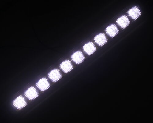 Truck Trailer 4 White 17/" Back-up Signal Fog Clear LED Light Bar w Chrom Bezel