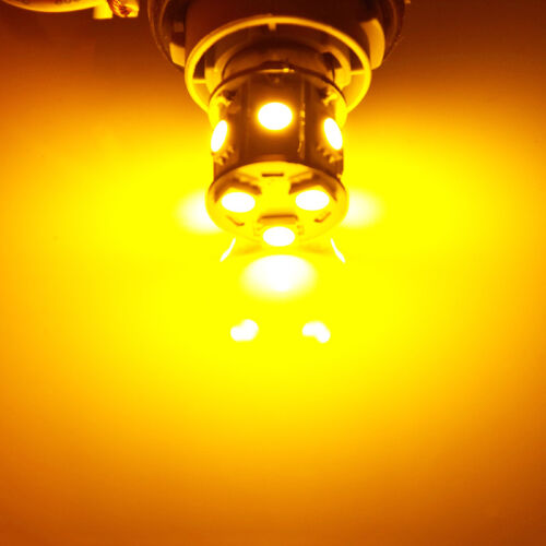 10 x Positive Ground 1156 BA15S LED Bulbs Indicator Turn Signal Light Amber 5050