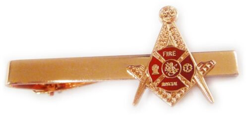 Fire Fighter Fireman Paramedic Rescue Masonic Freemason TIE BAR CUFFLINKS SET 