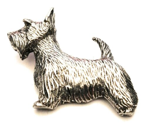 Scottie Dog Pewter Pin Badge in Gift Pouch FREE UK Delivery!