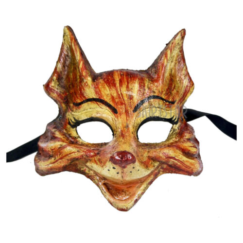 Adult Teen Authentic Venetian Animal Red Fox Home Wall Decor Costume Face Mask