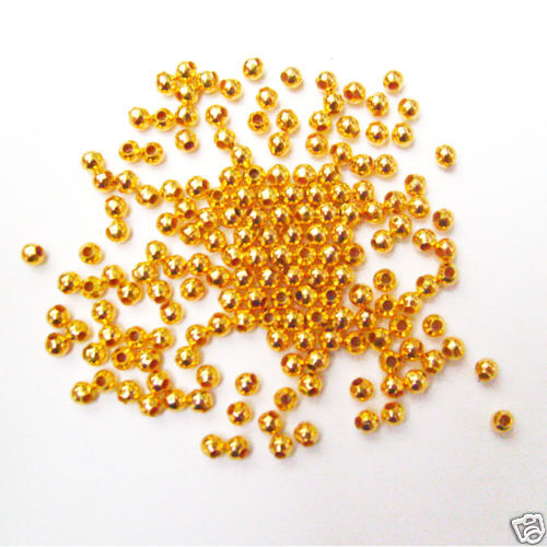Gros lot 1000 perles à écraser dorées Doré pour bijoux