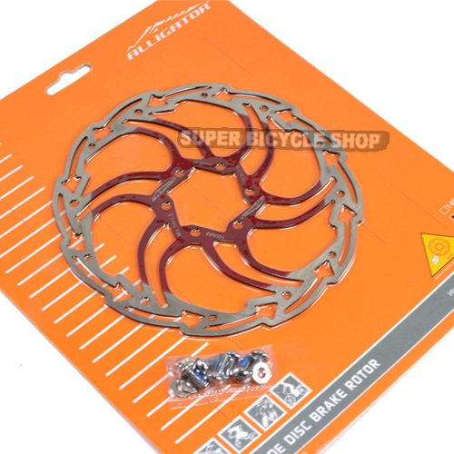 Red ALLIGATOR MOTION Stainless Disc Brake Rotor,160mm