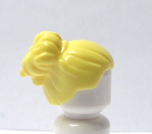 Lego 1 Hair Wig For Female Girl Minifigure Yellow Blonde Hair Bun Wedding Bride 