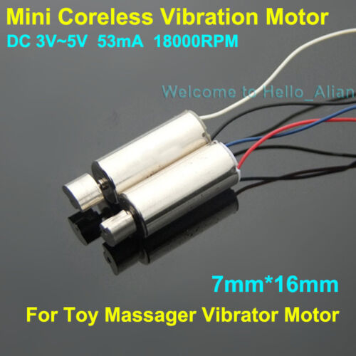 2pcs 7mm*16mm dc3v ~ 5v 18000rpm Mini Coreless Vibration Motor DC Micro Vibrator