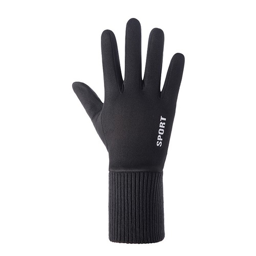 Bicycle Cycling Winter Warm Suede Gloves Windproof Thermal Riding Biking Mittens