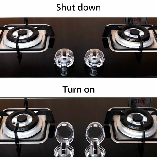 4Pcs//Set Universal Oven /& Stove Knob Covers Clear View Child Baby Kitchen Safety