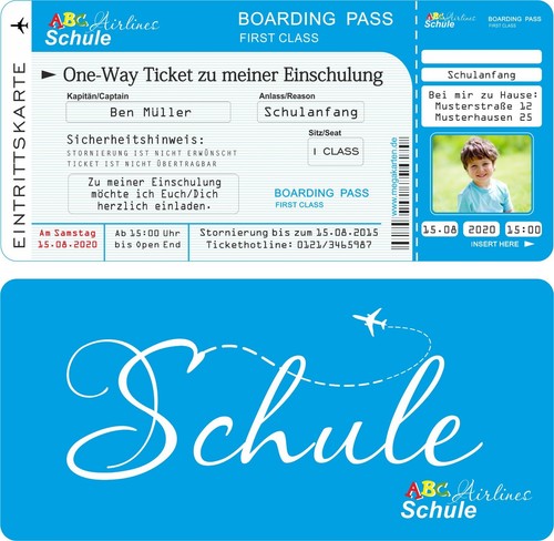 Feste Besondere Anlasse 6 Einladungskarten Einschulung Schulanfang Einladung Schule Blau Mit Druck Mobel Wohnen Elin Pens Ac Id