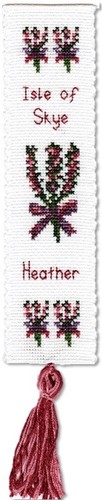 Heather Marcador Personalizado Cross Stitch Kit Fucsia Rosa Shamrock cardo
