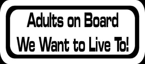 Adults on Board Funny Car Graphics Window Bumper Sticker Decal US Seller