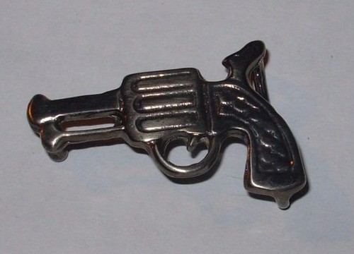 Fibbia cintura 25 mm 5x3 cm pistola Buckle WESTERN COWBOY chiusura rivoltella