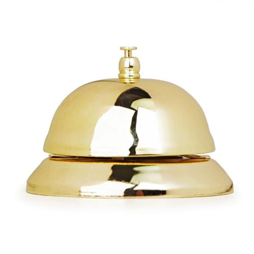 1pc Service Bell Funny Stylish Fashion Chic Golden Hands Pressing Bells 