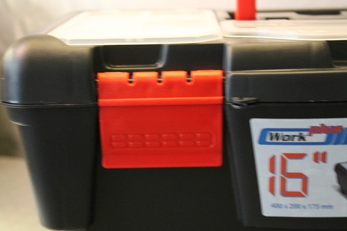 Werkzeugkoffer 40 x 20 x 17,5 cm Werkzeugkiste Stabil 7 Sortierfächer im Deckel