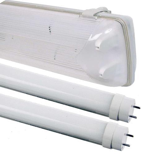 LED Non Corrosive Light Fitting Single Twin Weatherproof 2ft-5ft Luceco