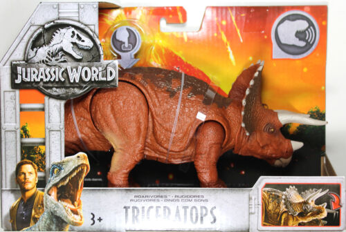 Jurassic World ~ ROARIVORES TRICERATOPS ACTION FIGURE ~ Fallen Kingdom