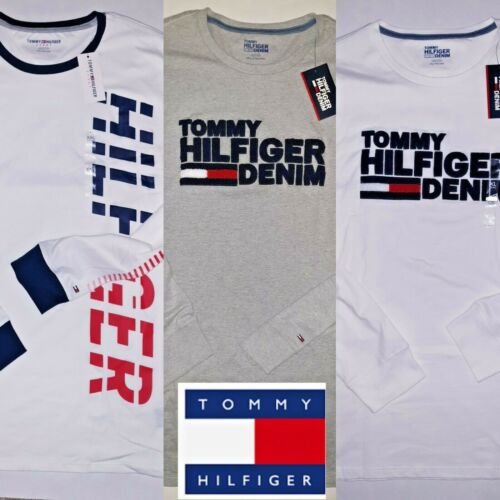 Tommy Hilfiger Para Hombre Camiseta Mangas Largas En Colores Vivos