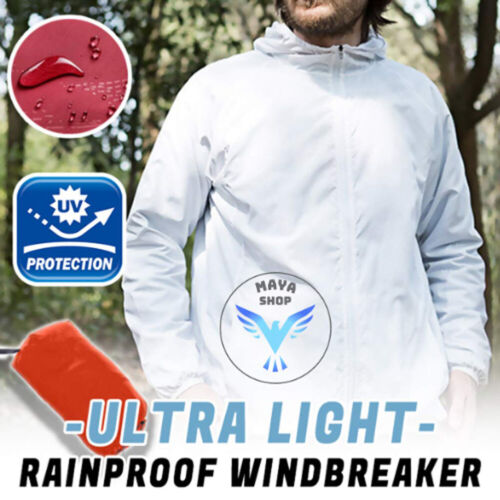 Women/'s Mens Rain Coat Jogging Hiking Waterproof Windproof Lightweight Jacket UK