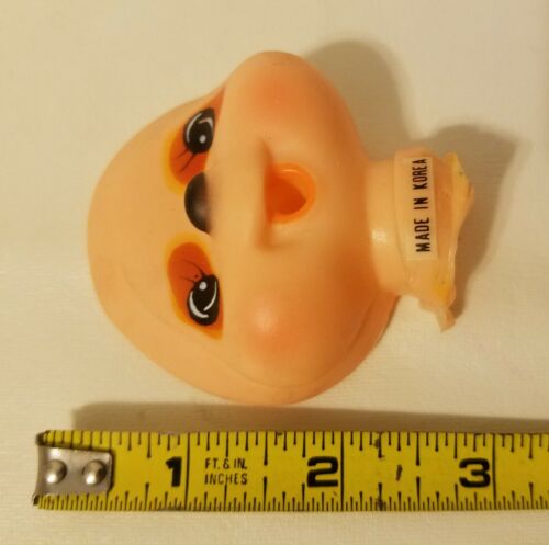 Lot of 3 VTG Vinyl Plastic Cartoon Baby Animal Craft Doll Heads Masks /& Hands