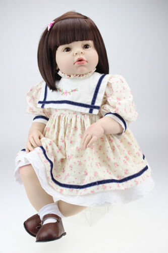 28/'/' Reborn Toddler Dolls Handmade Lifelike Naked Girl Doll Vinyl Cute Baby Gift