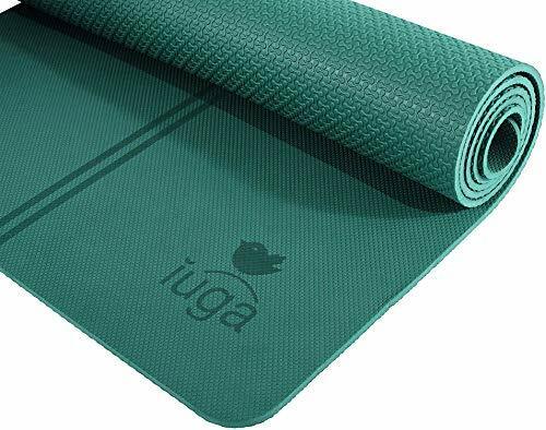 Iuga Eco Friendly Tapis de yoga avec alignement rayures Libre réglable sangle de transport