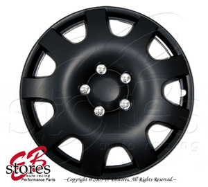 4pcs Set Matte Black 16 inch Hubcap Wheel Rim Skin Cover Hub caps Style#502