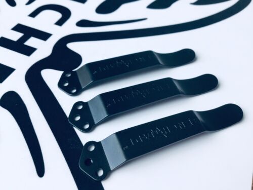 Fits Benchmade Freek Models • Black Titanium CUSTOM Pocket Clip • 1x Clip 