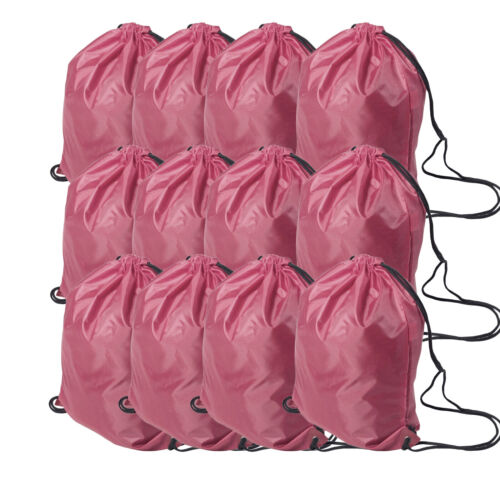 12 Pack Folding Sport Backpack Drawstring Bag For Home Travel And Storage Use