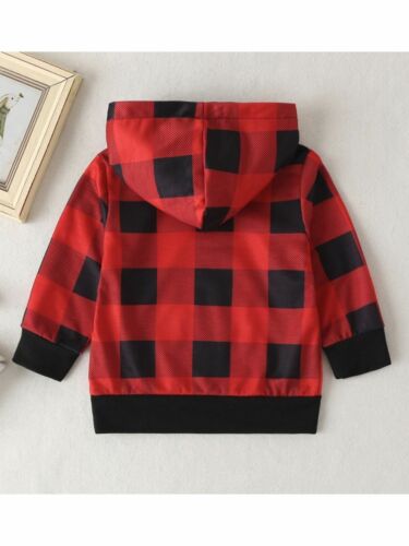 Details about   Kid Toddler Boy Girl Plaid Pullover Hoodie Size 2-3 years 