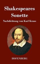 Shakespeare - Sonette Nachdichtung von Karl Kraus - Neu Hardcover oder ca - J555z