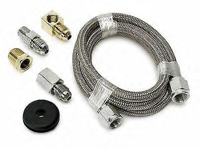 # 4 AN SS Braided Oil Fuel Pressure Gauge Hose Tubing Kit Autometer 3227