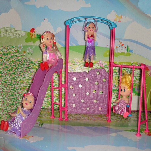 Set Attrezzature Plastica Da Parco Giochi Per Bambini Accessori Kelly Dolls