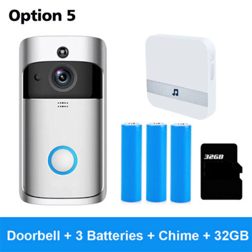 Smart WiFi Wireless Video Doorbell Security Camera Two-Way PIR Door Bell Talk HD 