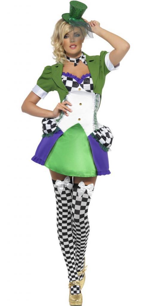 Smiffys Alice in Wonderland Miss Mad Hatter Women's Halloween Costume