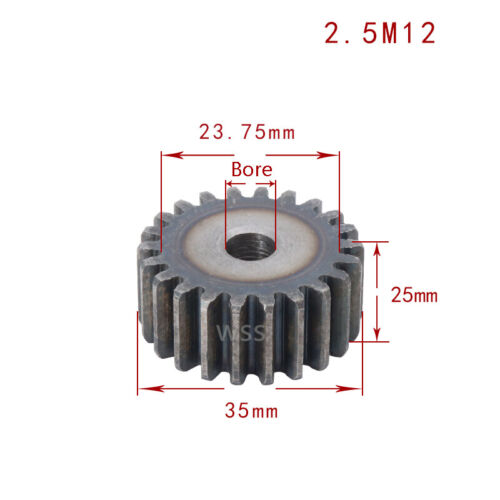 Mod 2.5 Spur Gear /& Gear Racks 10-120 Tooth 45# Carbon Steel Transmission Gear