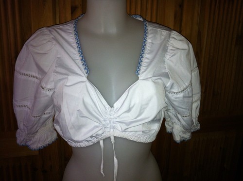 NEU@ Dirndl Bluse @ Trachtenbluse @ Oktoberfest Dirndlbluse @ Kurzbluse XL 42