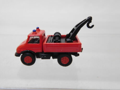 eso-291 IMU 1:160 Unimog Feuerwehr Kranwagen Metallguß sehr guter Zustand