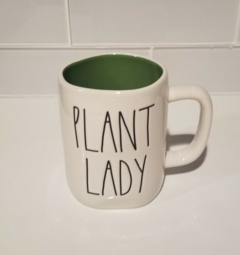 Rae Dunn PLANT LADY Green Interior coffee Mug  By Magenta LL New with Tags 
